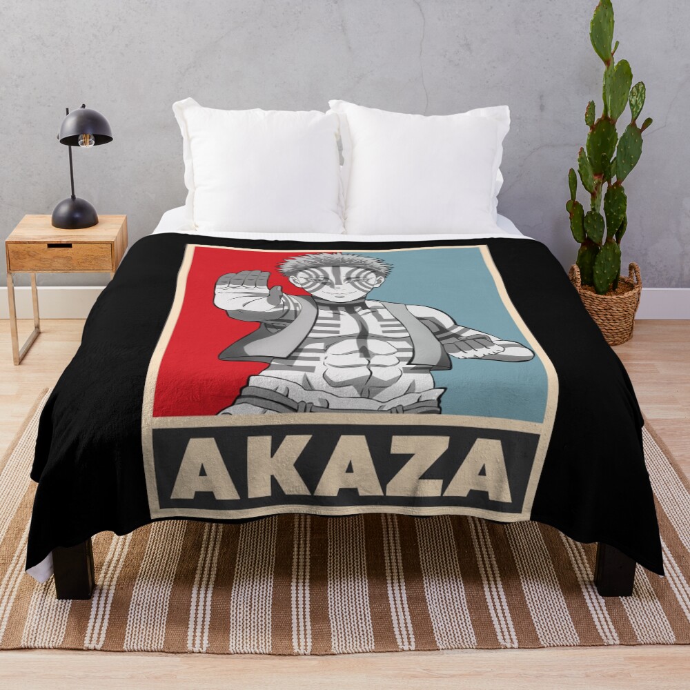 Demon Slayer Akaza Throw Blanket