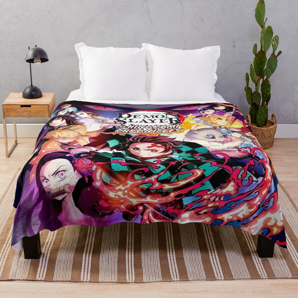 Demon Poster Throw Blanket