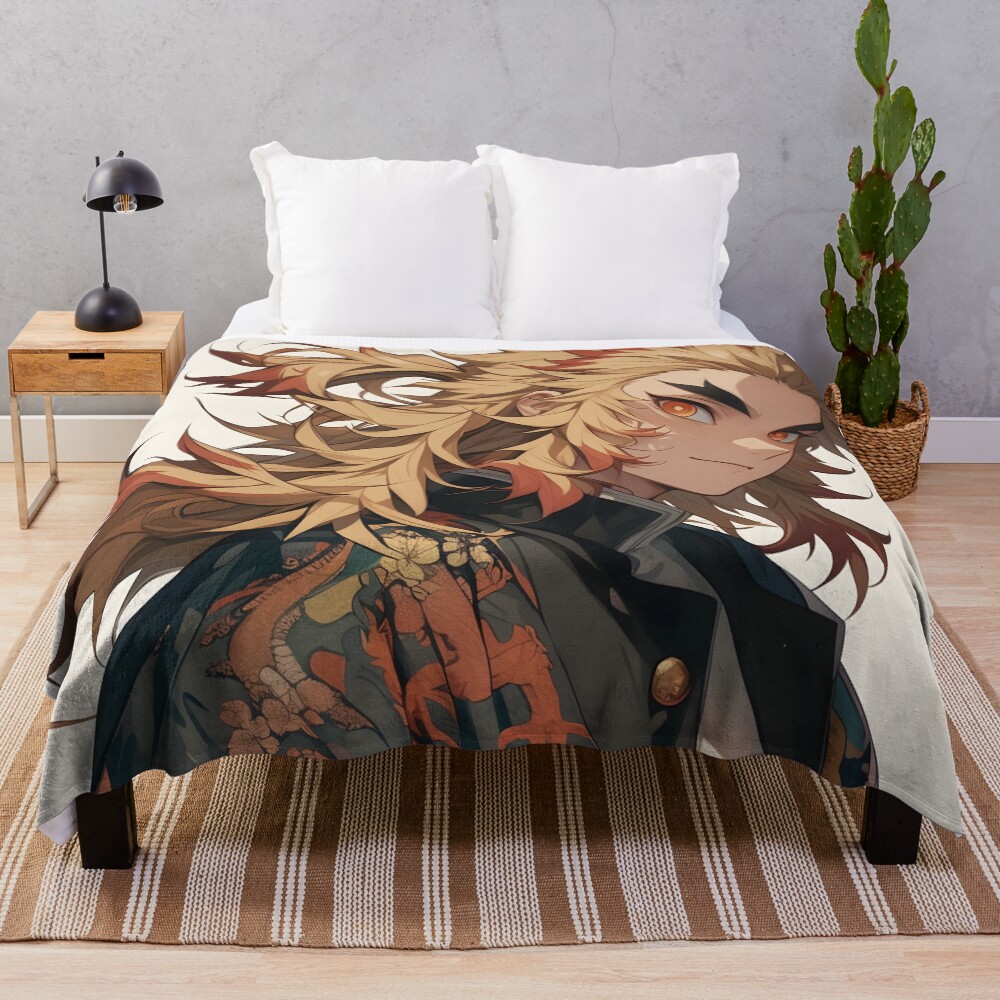 Rengoku Kyojuro Demon Slayer 12 Throw Blanket