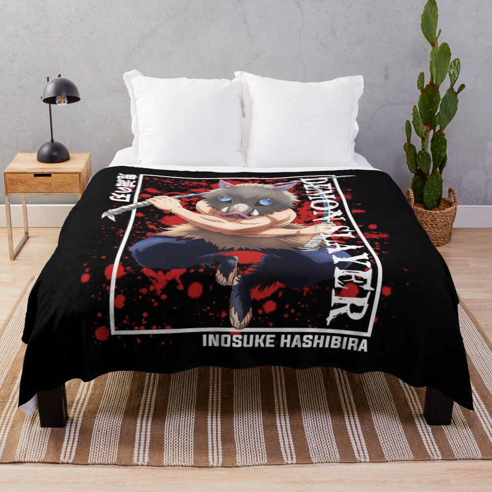 Demon Slayer Inosuke Throw Blanket