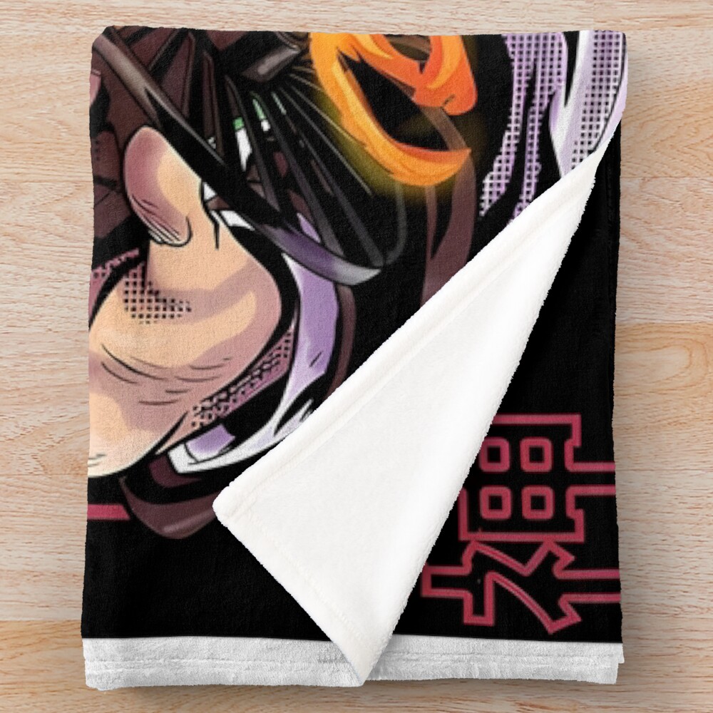 Flammable Art Work Of Slayer Yaiba Animes Film Throw Blanket - Image 2