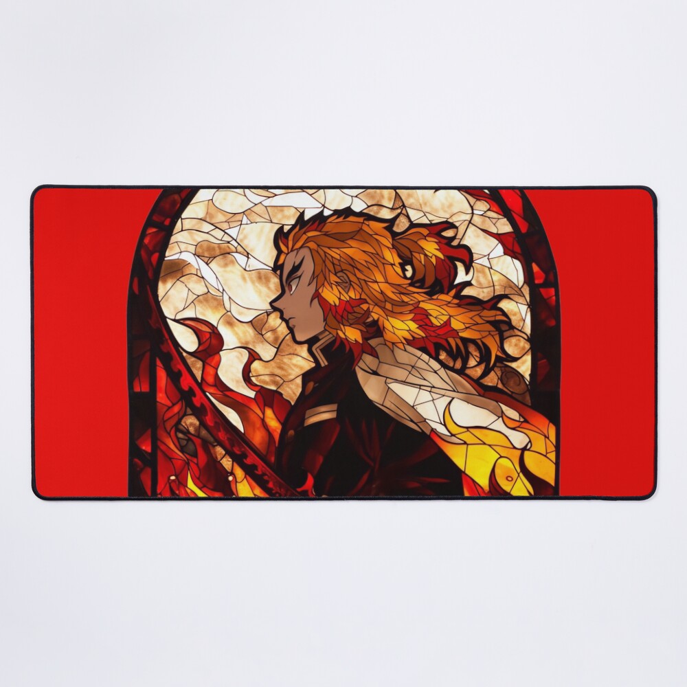 Stained Glass Flame Slayer Mouse Pad