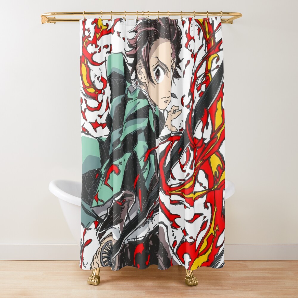 Art Work Of Great Nice Slayer Yaiba Animes Japan Shower Curtain