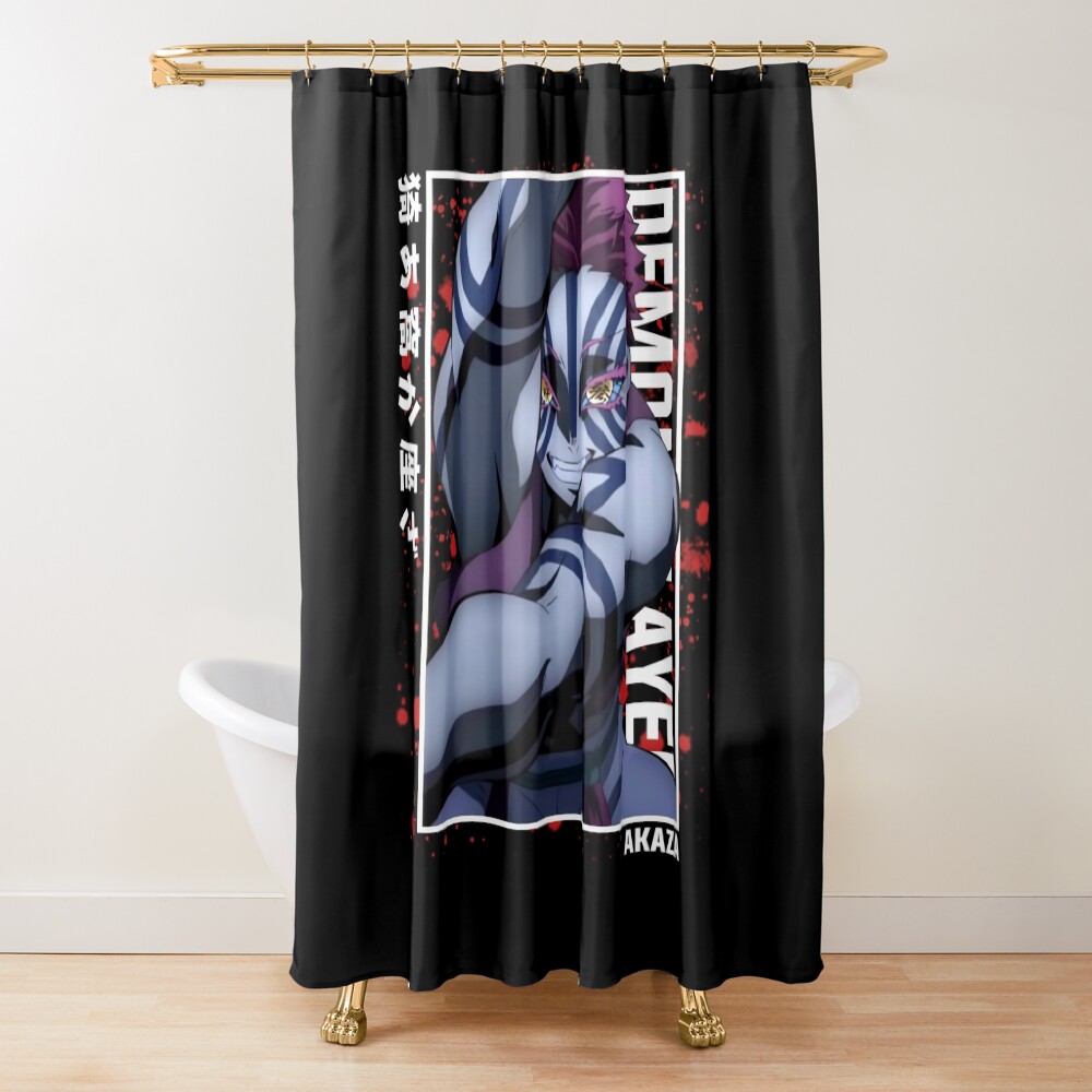 Demon Slayer Akaza Shower Curtain