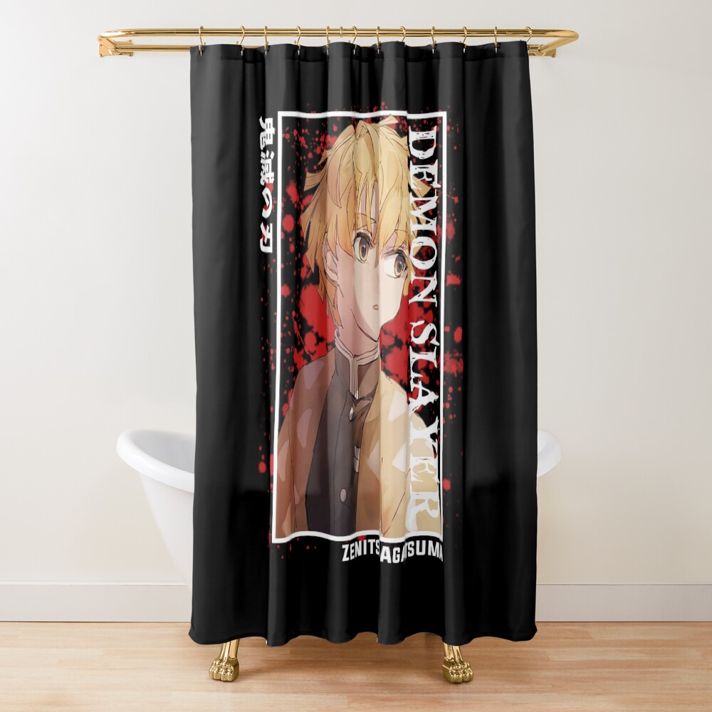 Demon Slayer Zenitsu Agatsuma Shower Curtain