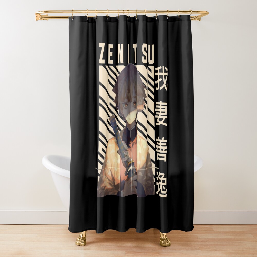 Demon Slayer Zenitsu Agatsuma Shower Curtain