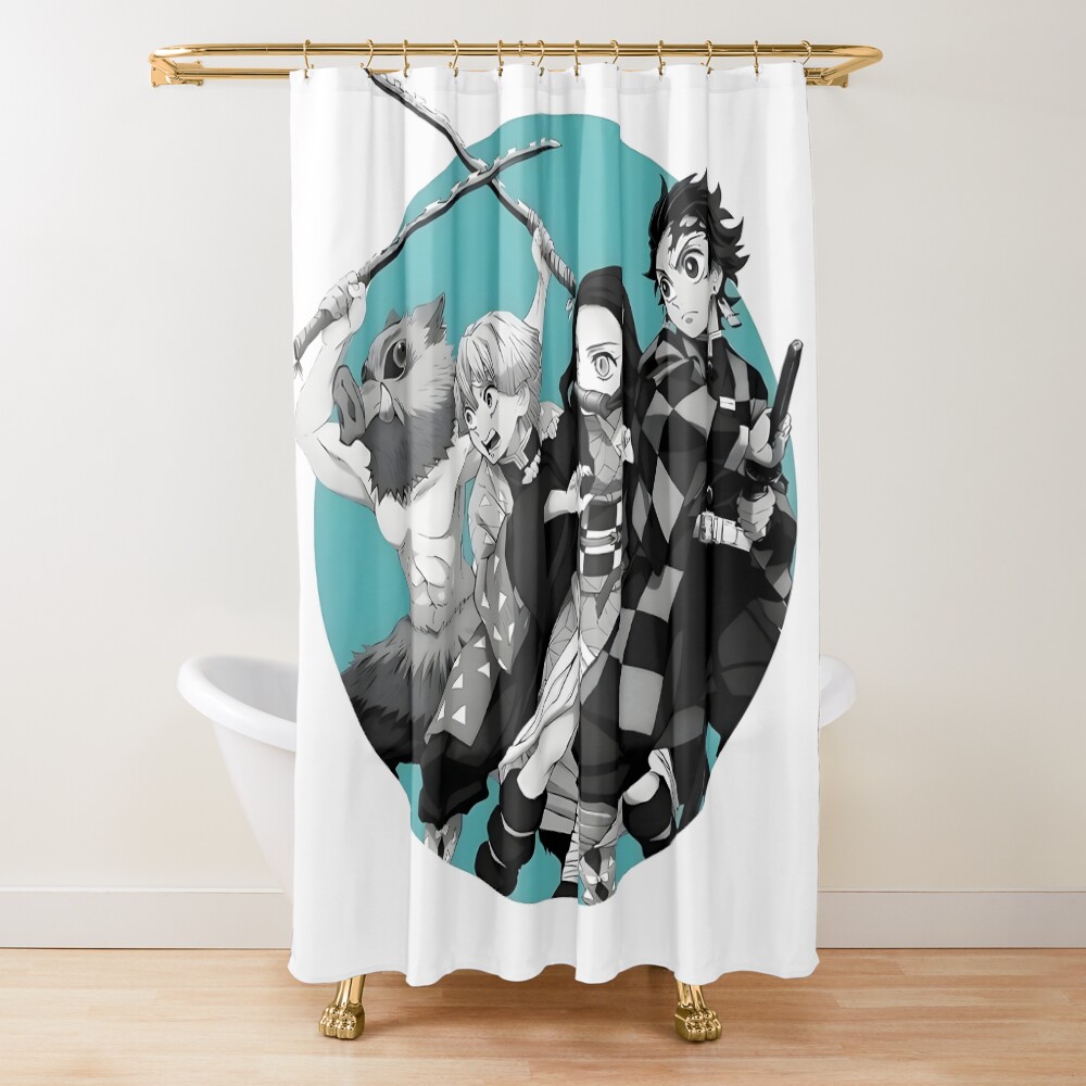 Amazing Art Work Of Slayer Yaiba Animes Film Teambuilding Shower Curtain