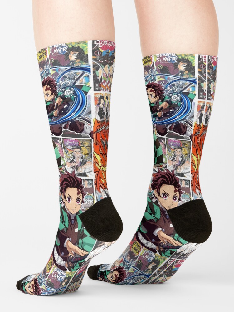 Demon Slayer All Volumes Collage Socks - Image 2