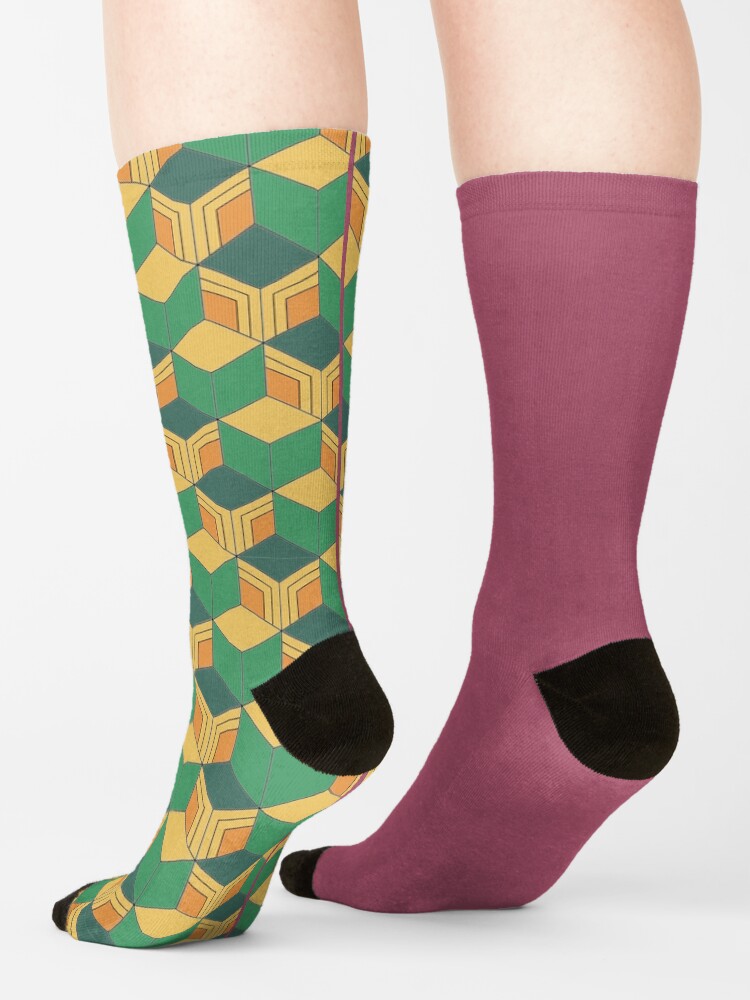 Giyu Tomioka S Haori Tribute Bishamon Kikkou Socks - Image 2