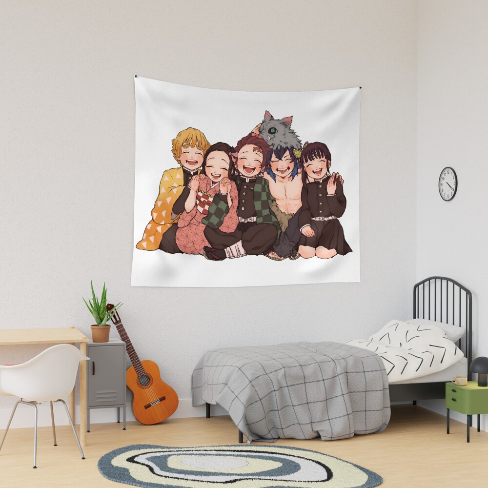 Art Work Of Great Amazing Slayer Yaiba Animes Japan Tapestry