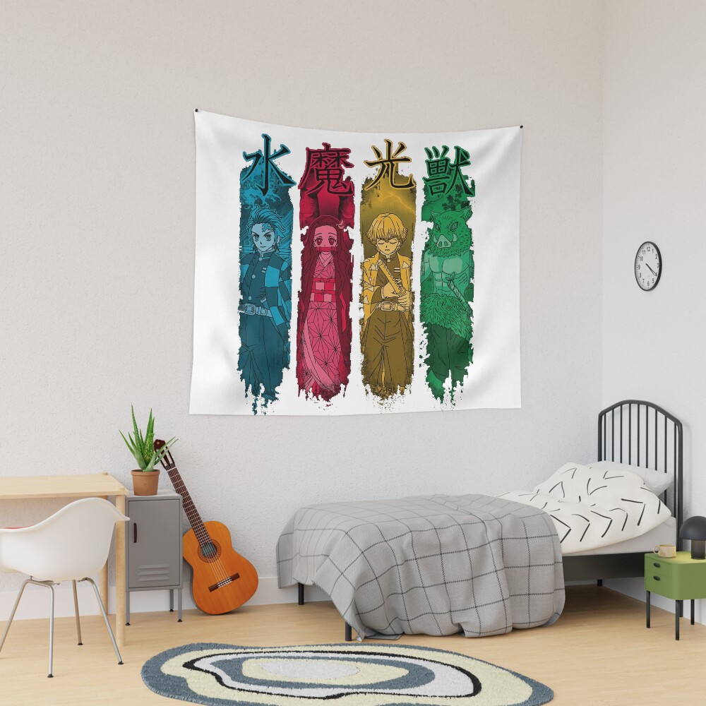 Art Work Of Good Slayer Yaiba Animes Japan Tapestry