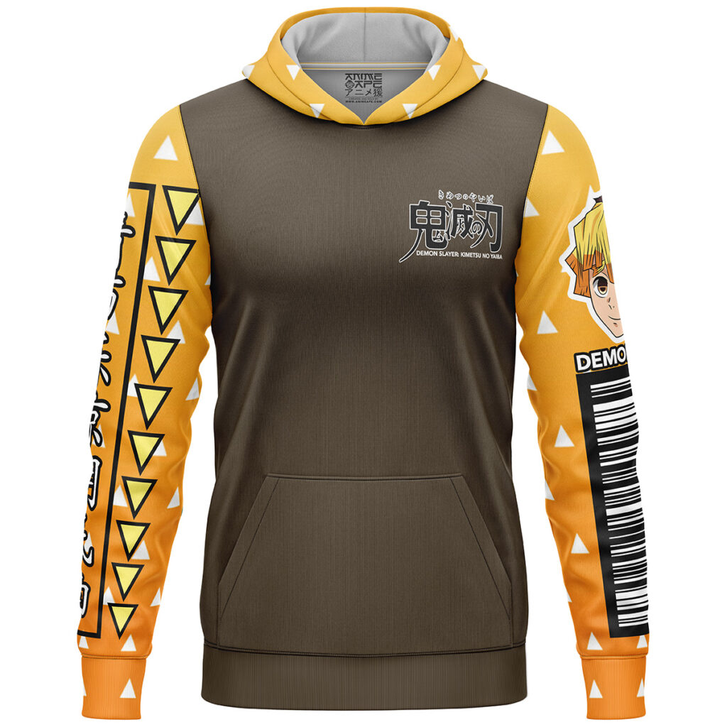 Agatsuma Zenitsu Demon Slayer Streetwear  3D Hoodie - Image 2