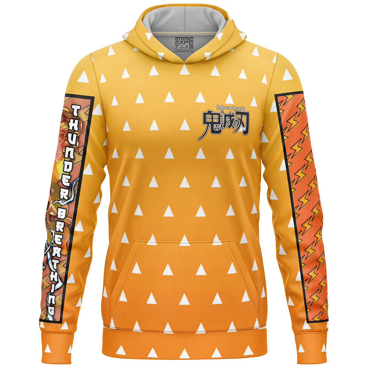 Agatsuma Zenitsu Haori Demon Slayer Streetwear  3D Hoodie - Image 2