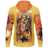 Agatsuma Zenitsu V2 Demon Slayer Streetwear Lightweight Hoodie BACK mockup - Demon Slayer UK Shop
