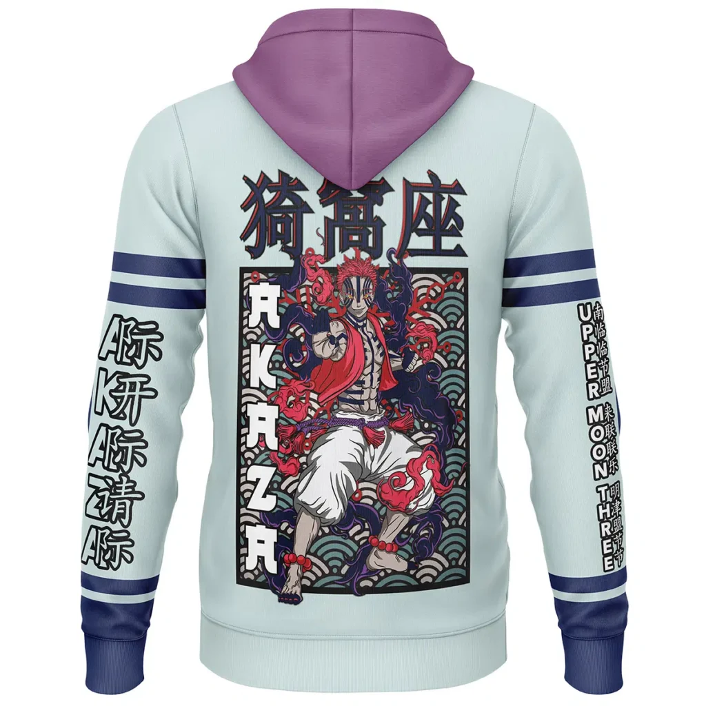 Akaza Demon Slayer Streetwear  3D Hoodie