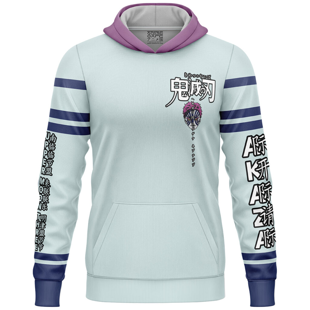 Akaza Demon Slayer Streetwear  3D Hoodie - Image 2