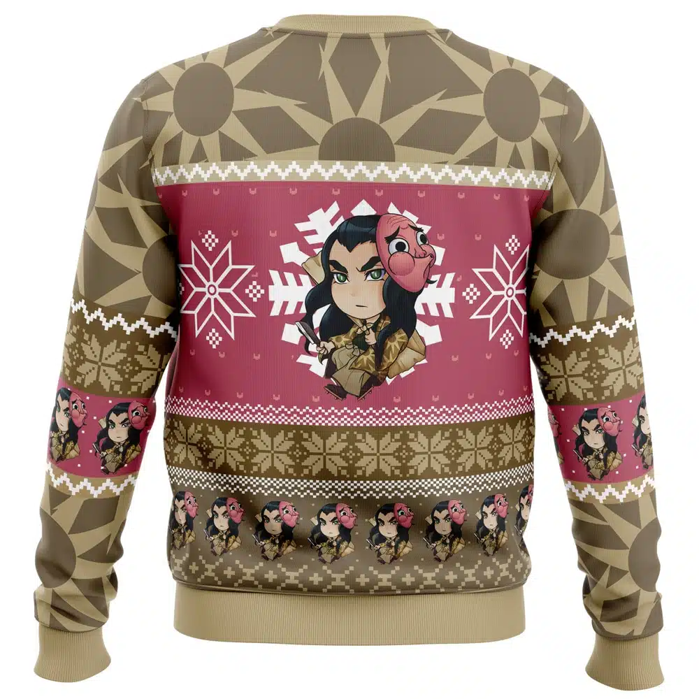 Chibi Christmas Haganezuka Hotaru Demon Slayer Ugly Christmas Sweater - Image 2