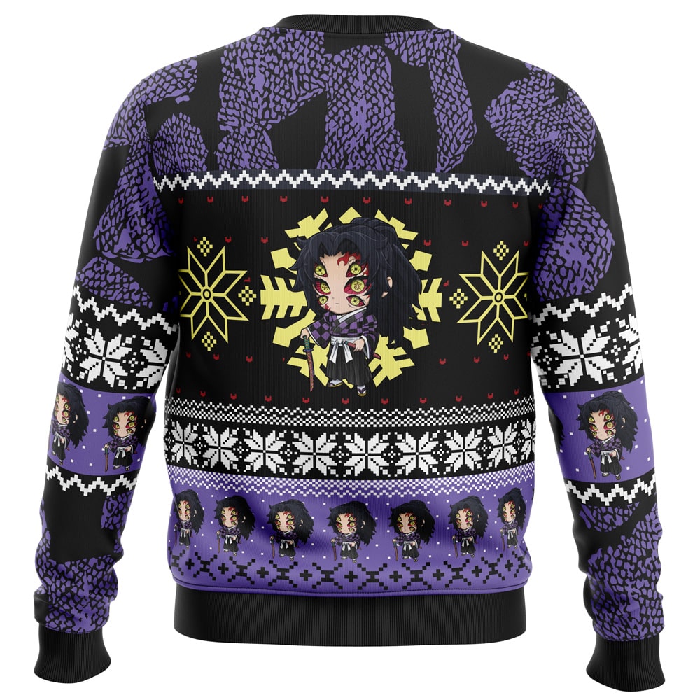Chibi Christmas Kokushibo Demon Slayer Ugly Christmas Sweater - Image 2