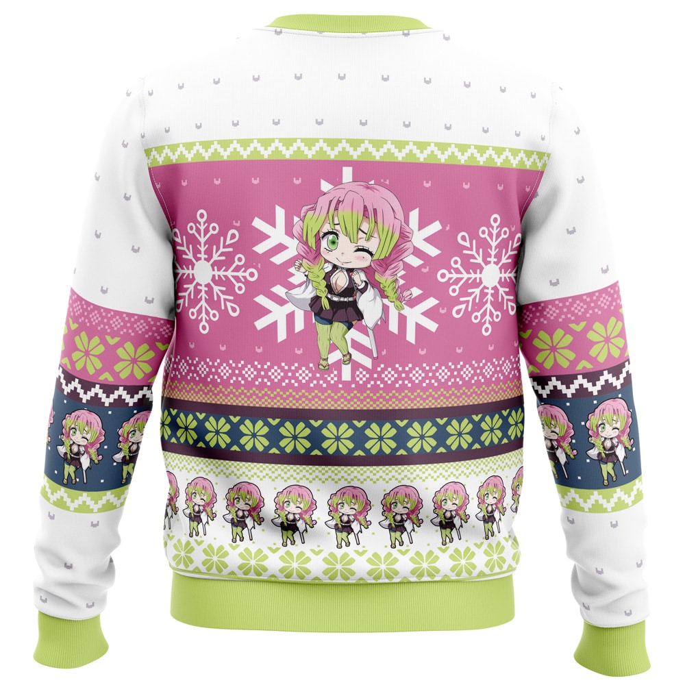 Chibi Christmas Mitsuri Kanroji Demon Slayer Ugly Christmas Sweater - Image 2