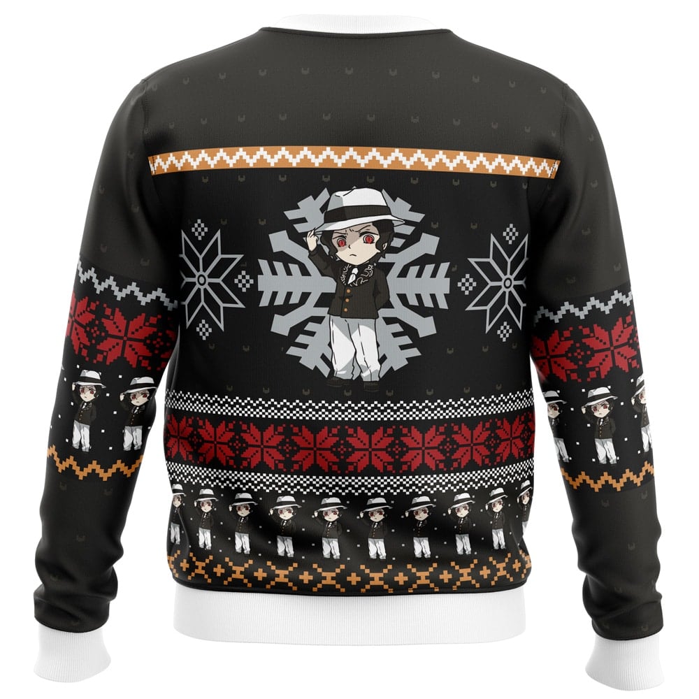 Chibi Christmas Muzan Kibutsuji Demon Slayer Ugly Christmas Sweater - Image 2