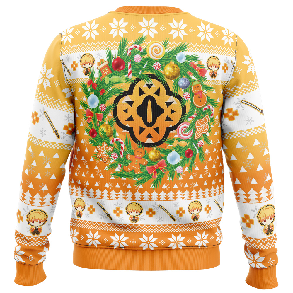Christmas Zenitsu Agatsuma Demon Slayer Ugly Christmas Sweater - Image 4