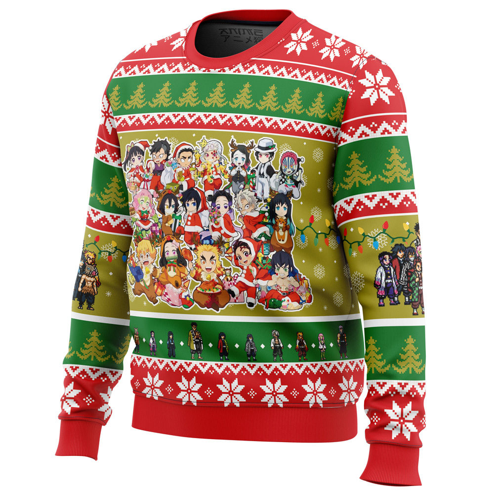 Christmas Demon Slayer Squad Demon Slayer Ugly Christmas Sweater - Image 2