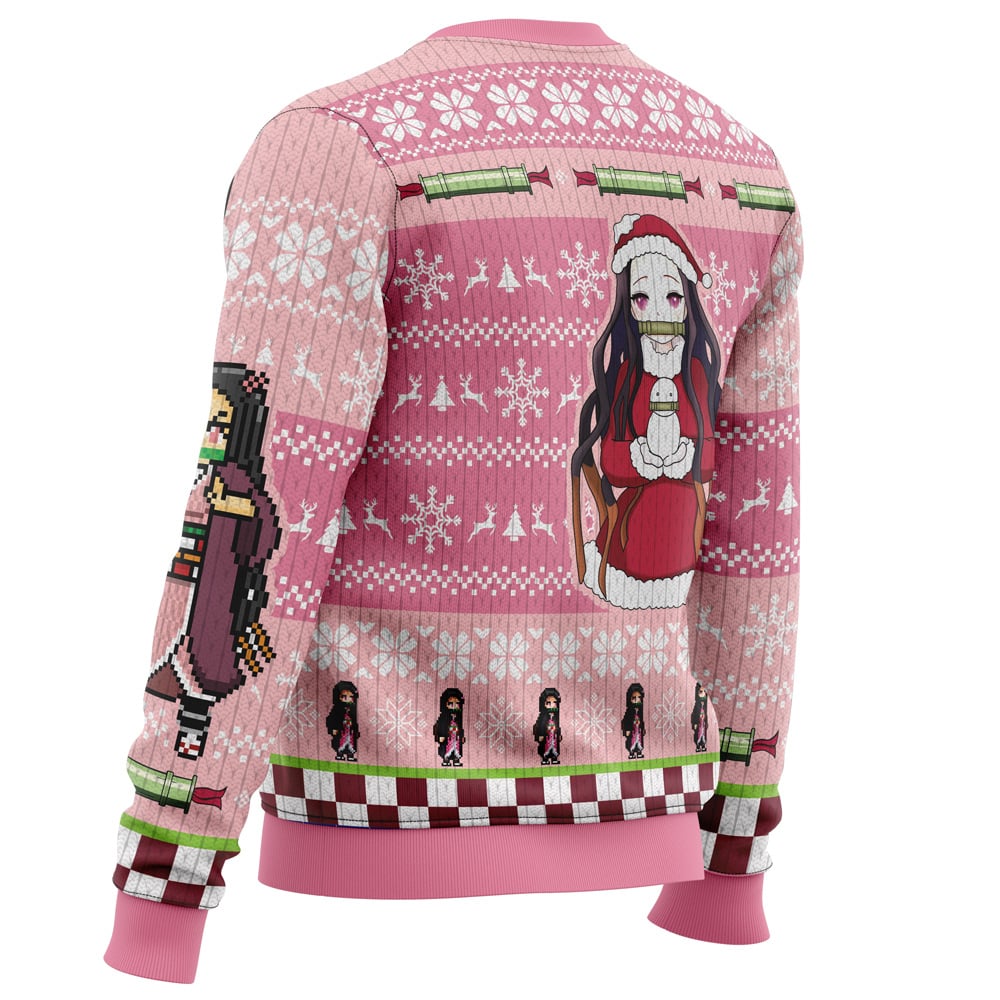 Christmas Nezuko Kamado Demon Slayer Ugly Christmas Sweater - Image 3