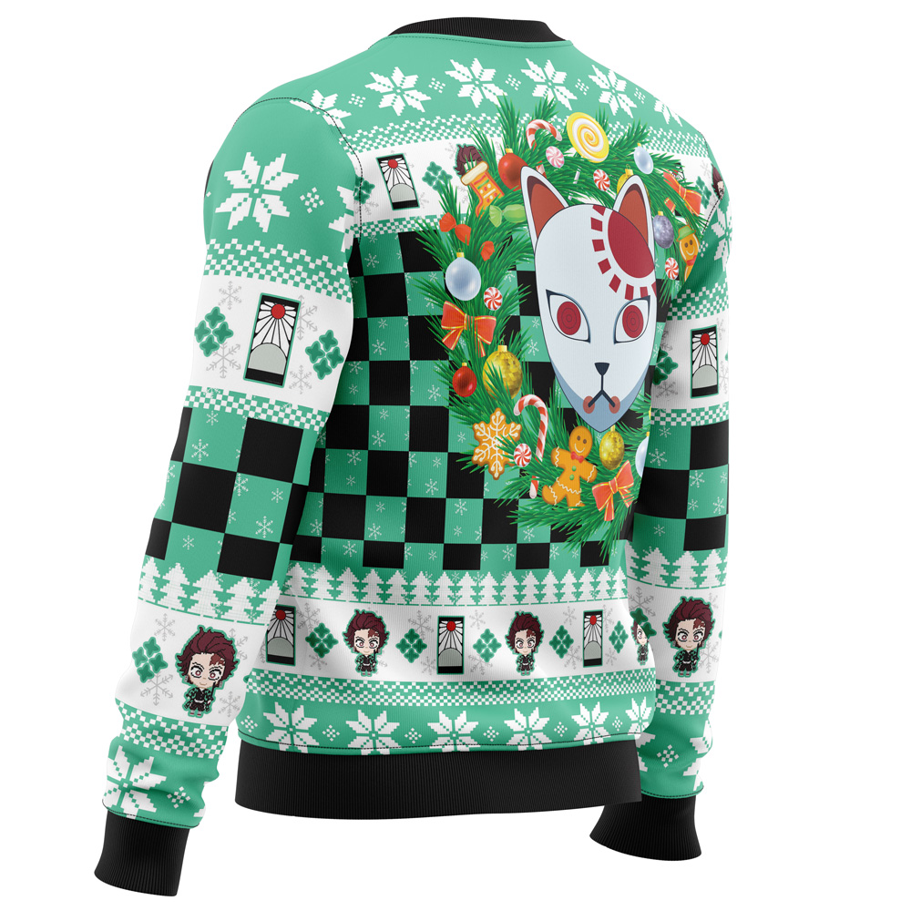 Christmas Tanjiro Kamado Demon Slayer Ugly Christmas Sweater - Image 3
