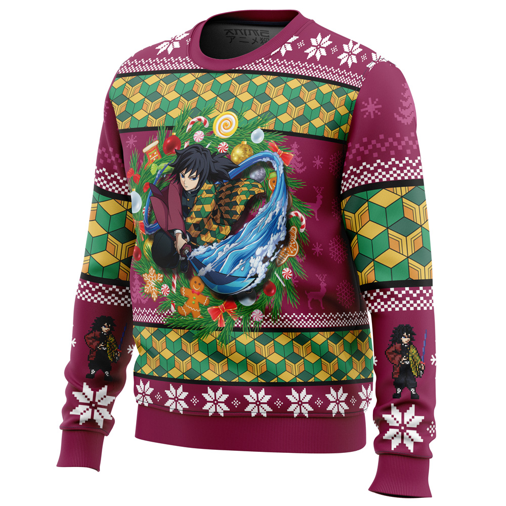 Christmas Giyuu Tomioka Demon Slayer Ugly Christmas Sweater - Image 2