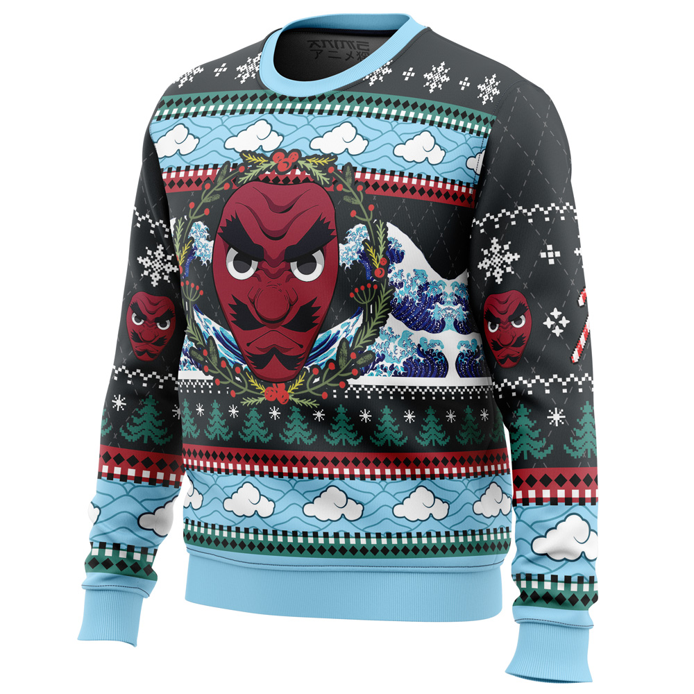 Christmas Sakonji Urokodaki Demon Slayer Ugly Christmas Sweater - Image 2