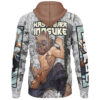 Hashibira Inosuke Manga Collage Demon Slayer Streetwear Lightweight Hoodie BACK mockup - Demon Slayer UK Shop