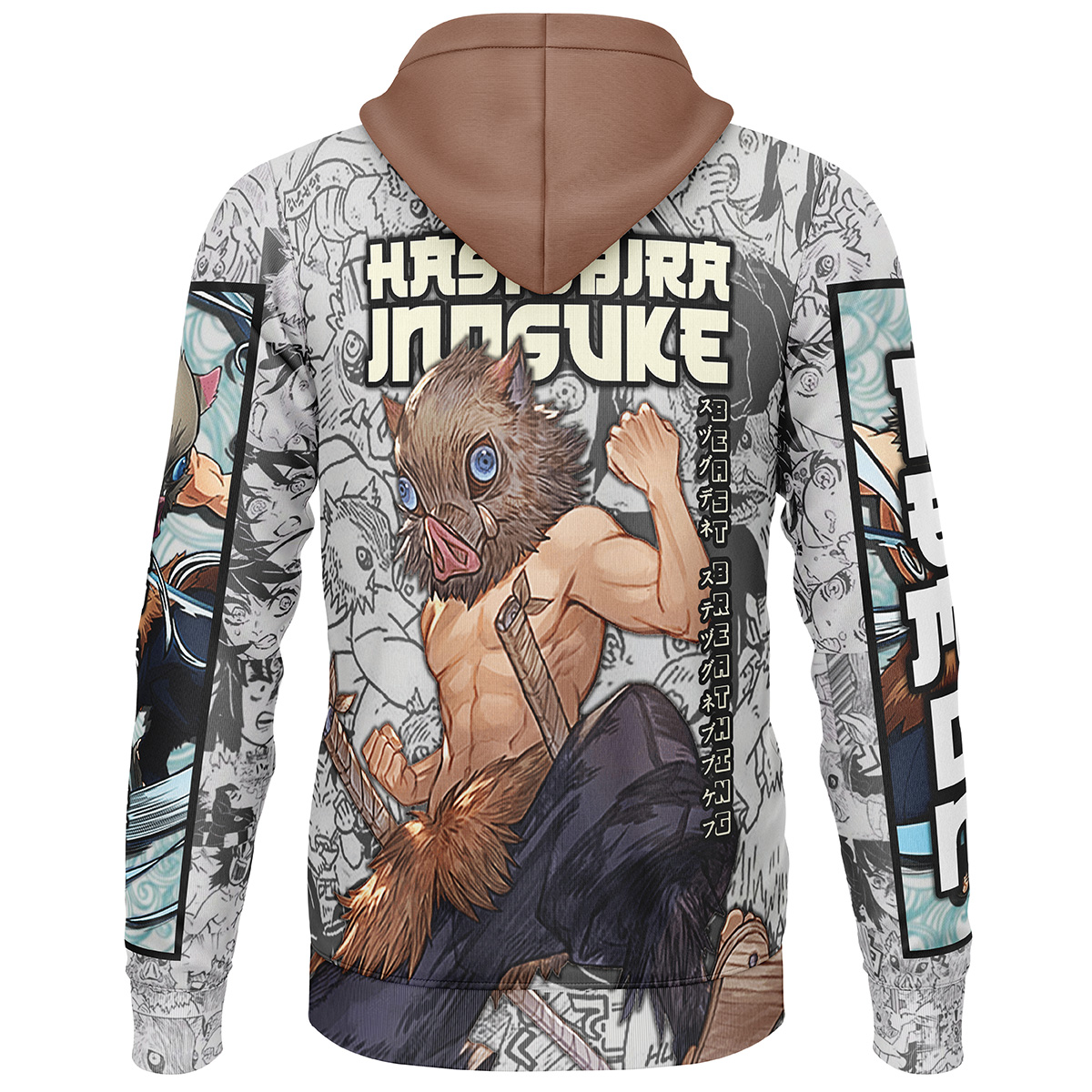 Hashibira Inosuke Manga Collage Demon Slayer Streetwear  3D Hoodie