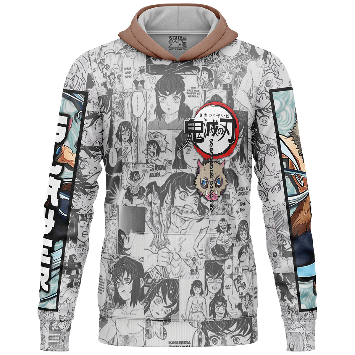 Hashibira Inosuke Manga Collage Demon Slayer Streetwear  3D Hoodie - Image 2