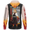 Kyojuro Rengoku Demon Slayer Streetwear Lightweight Hoodie BACK mockup - Demon Slayer UK Shop