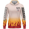 Kyojuro Rengoku Haori Demon Slayer Streetwear Lightweight Hoodie FRONT mockup - Demon Slayer UK Shop