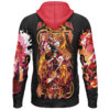 Kyojuro Rengoku V3 Demon Slayer Streetwear Lightweight Hoodie BACK mockup - Demon Slayer UK Shop
