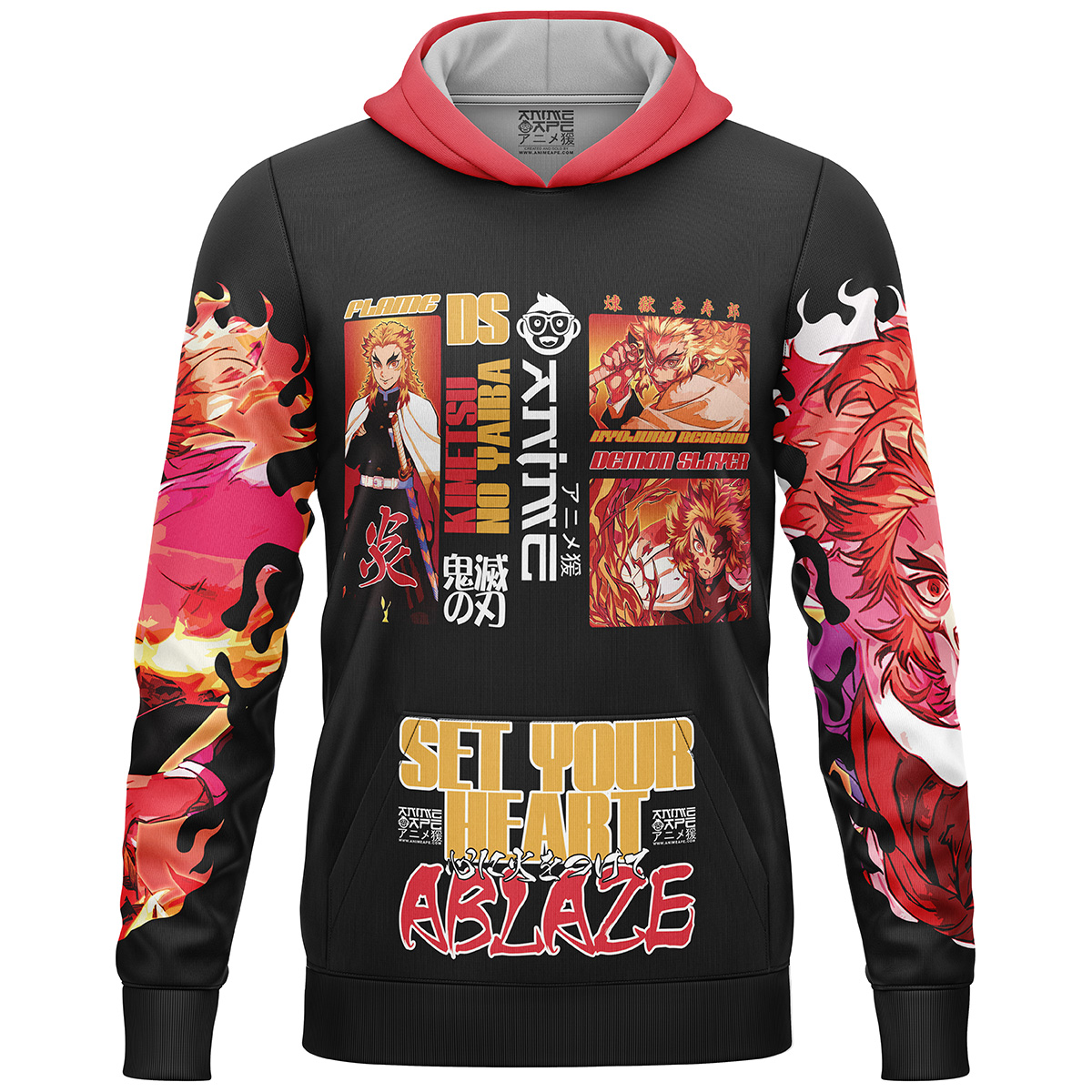 Kyojuro Rengoku V3 Demon Slayer Streetwear  3D Hoodie