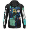 Muichiro Tokito V2 Demon Slayer Lightweight Hoodie BACK mockup - Demon Slayer UK Shop