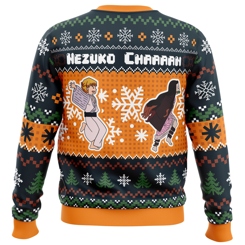 Nezuko Chaaaan Demon Slayer Ugly Christmas Sweater - Image 2