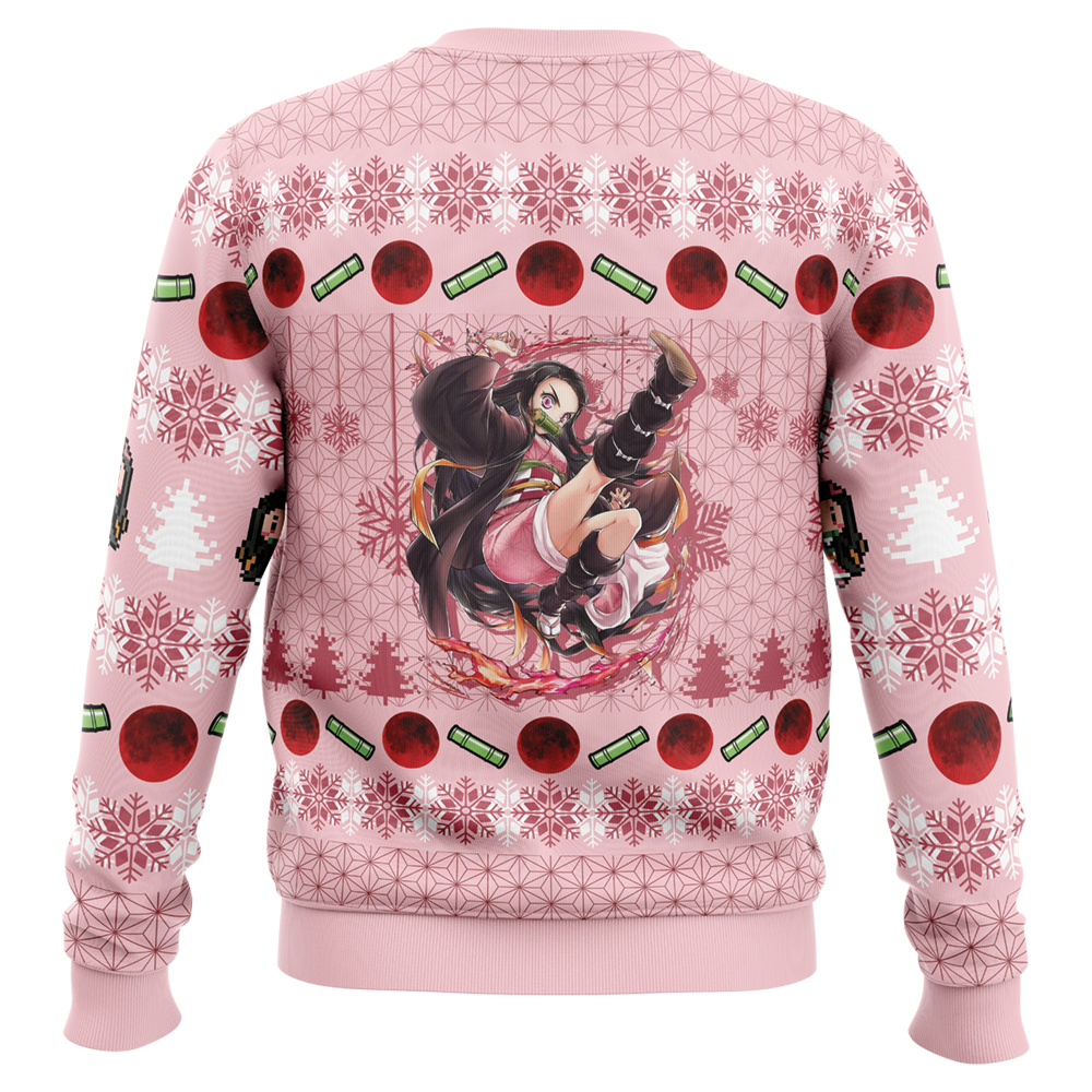 Nezuko Christmas Slay Demon Slayer Ugly Christmas Sweater - Image 2