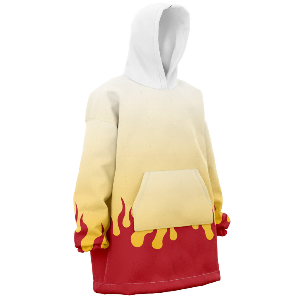 Kyojuro Rengoku Demon Slayer Snug Oversized Blanket Hoodie - Image 2