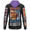 Rengoku vs Akaza Demon Slayer Streetwear Lightweight Hoodie BACK mockup - Demon Slayer UK Shop