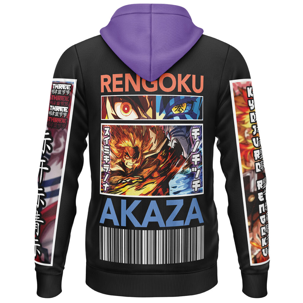 Rengoku vs Akaza Demon Slayer Streetwear  3D Hoodie