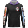 Rengoku vs Akaza Demon Slayer Streetwear Lightweight Hoodie FRONT mockup - Demon Slayer UK Shop
