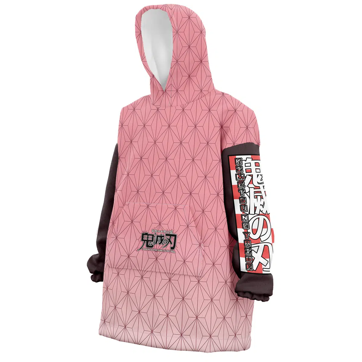 Nezuko Kamado Haori Demon Slayer Snug Oversized Blanket Hoodie - Image 2