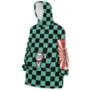 Snug Oversized Blanket Hoodie front left 43 - Demon Slayer UK Shop