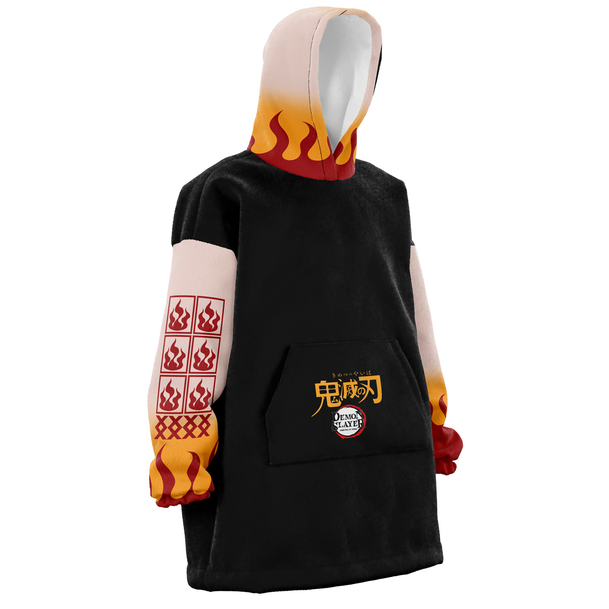 Kyojuro Rengoku Demon Slayer Snug Oversized Blanket Hoodie - Image 3