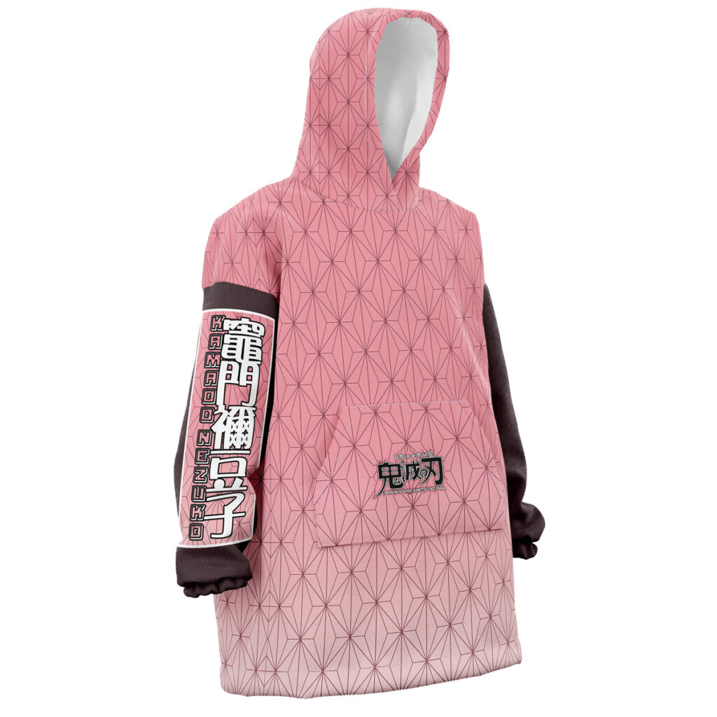 Nezuko Kamado Haori Demon Slayer Snug Oversized Blanket Hoodie - Image 3