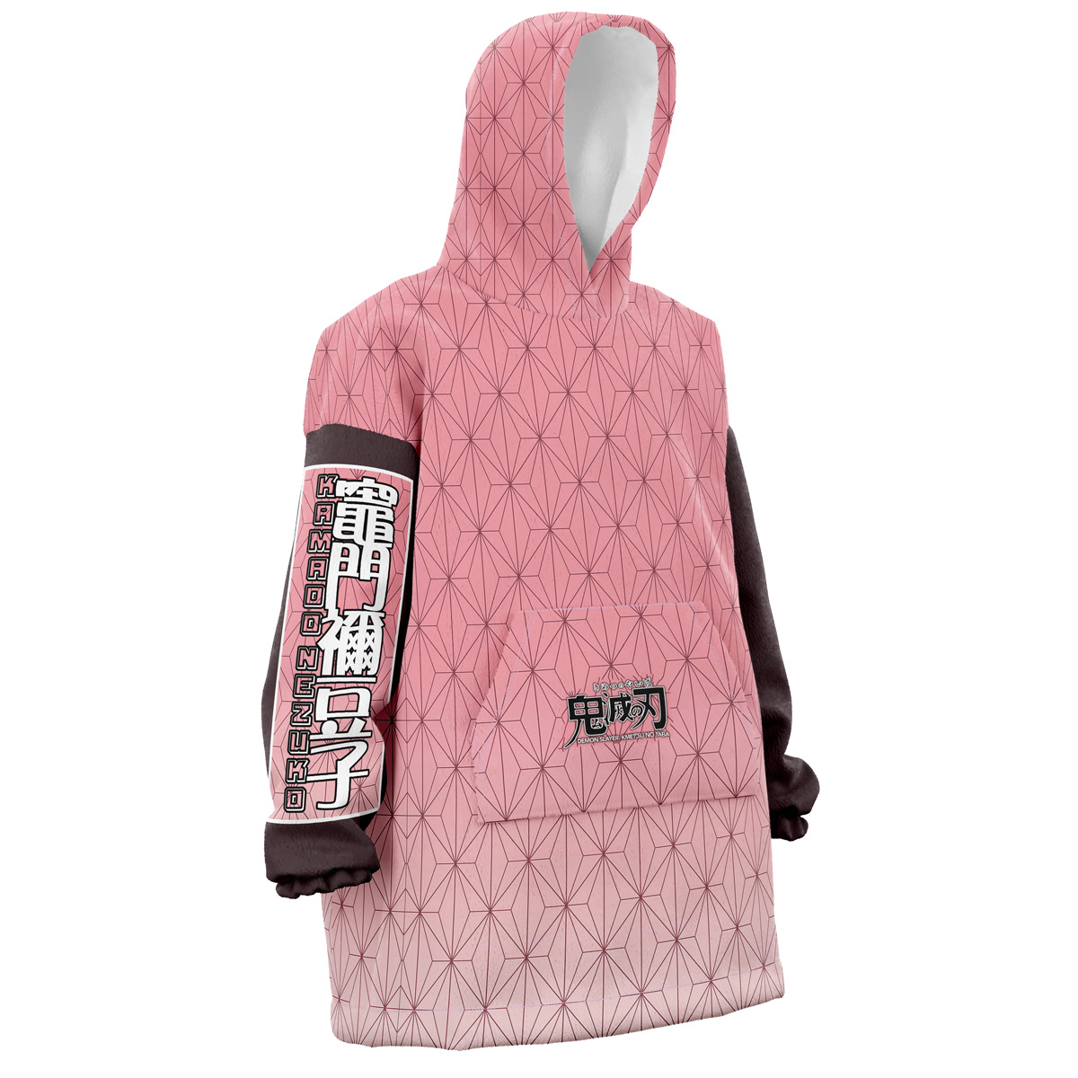 Nezuko Kamado Haori Demon Slayer Snug Oversized Blanket Hoodie - Image 3