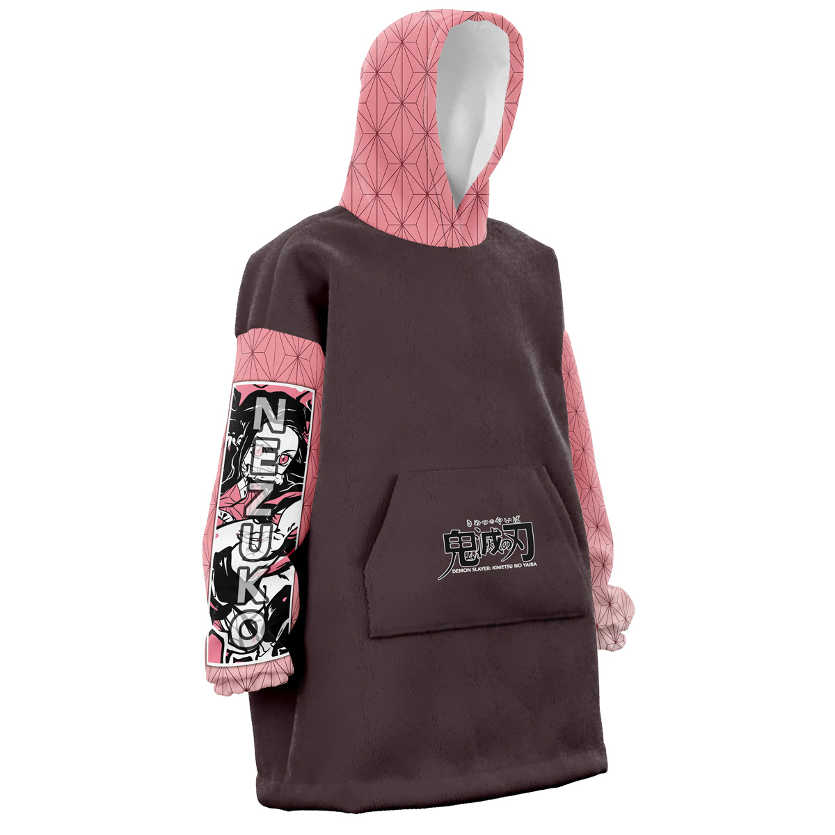 Nezuko Kamado Demon Slayer Snug Oversized Blanket Hoodie - Image 3